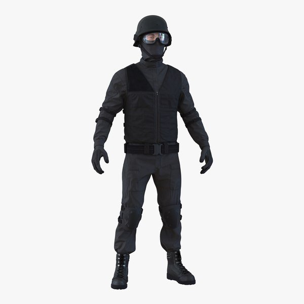 3d swat man mediterranean rigged model