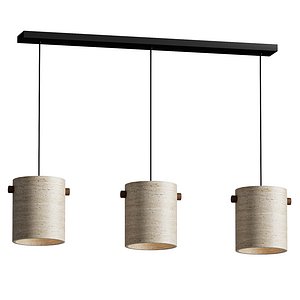 Wabi Sabi Travertine Cylinder Pendant Light 3 heads