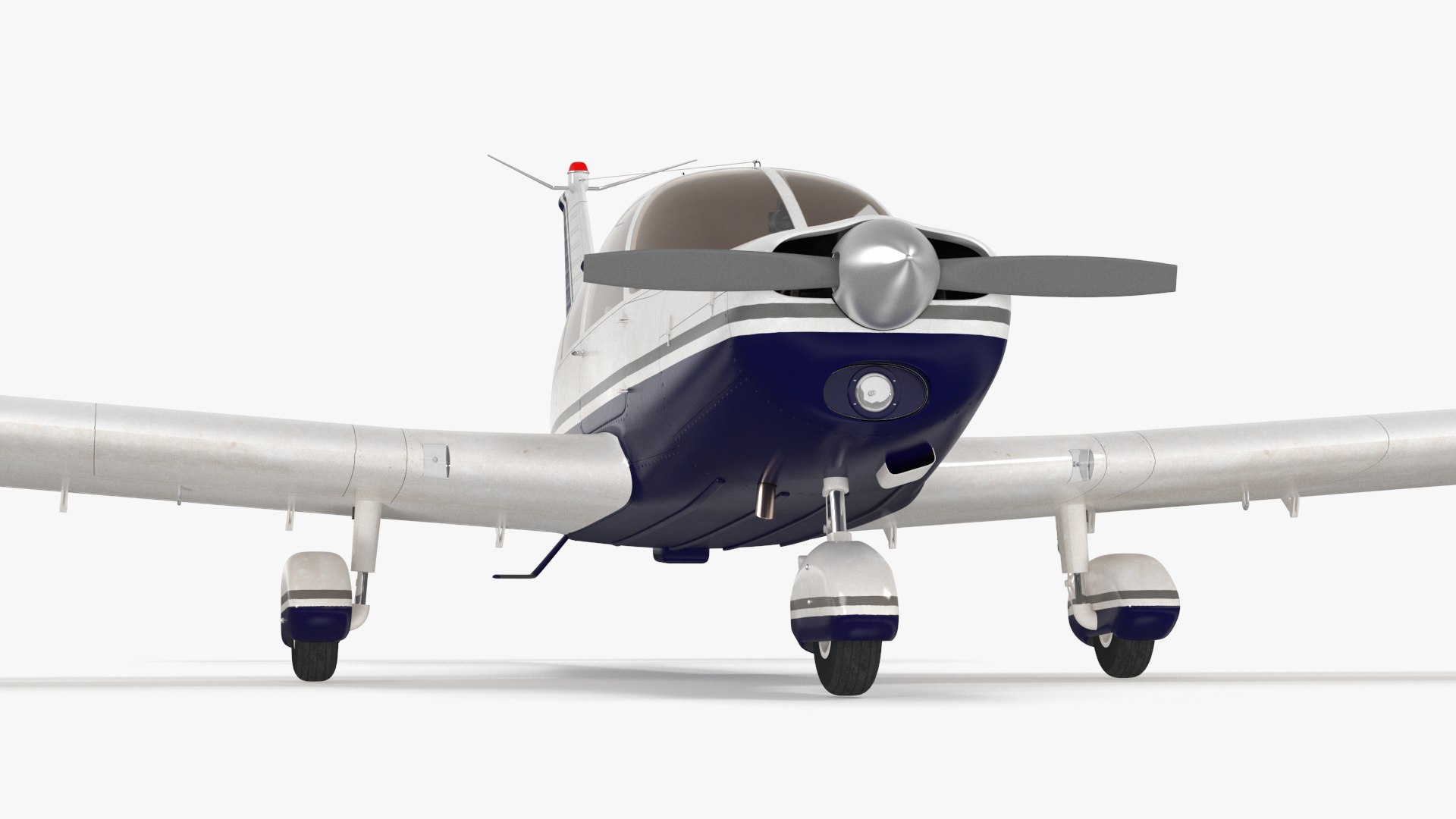 Four Seat Light Aircraft Piper PA-28 Rigged 3D Model - TurboSquid 2263762