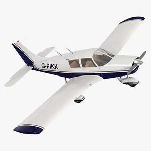 Four Seat Light Aircraft Piper PA-28 Rigged