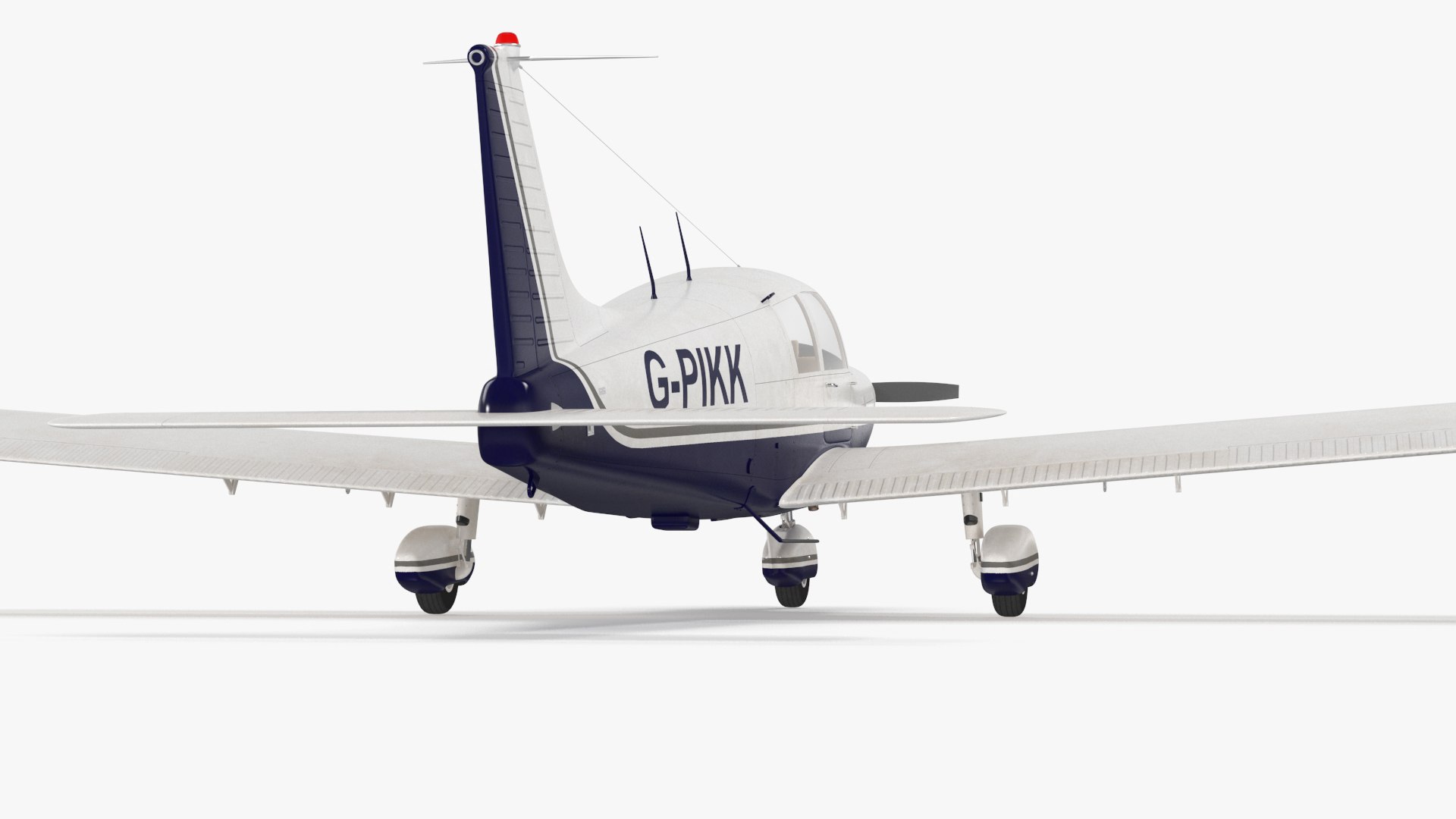 Four Seat Light Aircraft Piper PA-28 Rigged 3D Model - TurboSquid 2263762