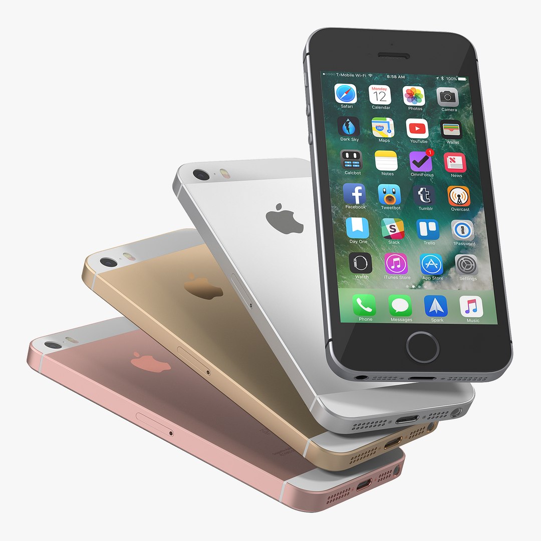 iPhone SE 3D Models Collection 3D model preview