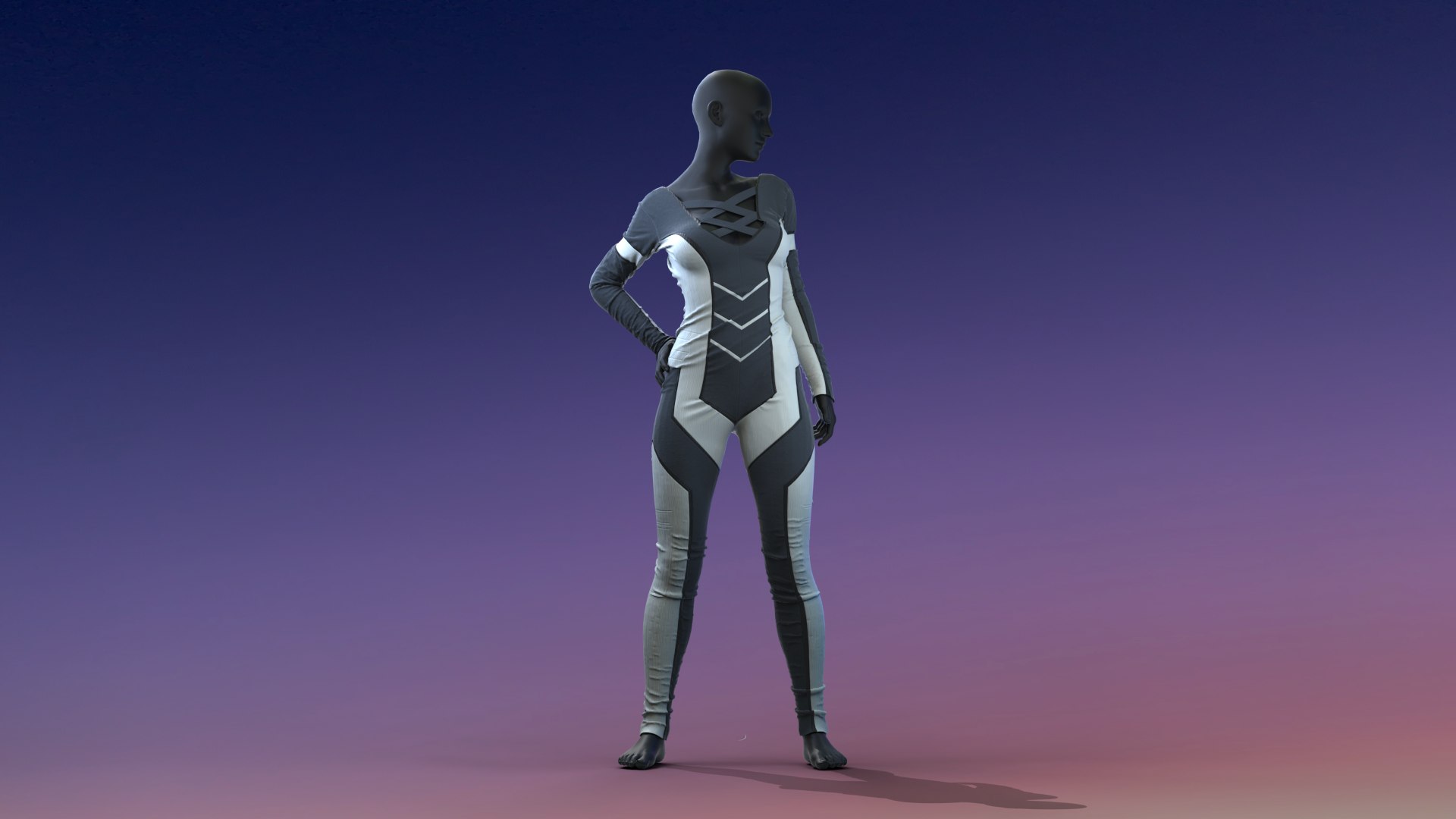 3D Female Sci-Fi suit - TurboSquid 1762048