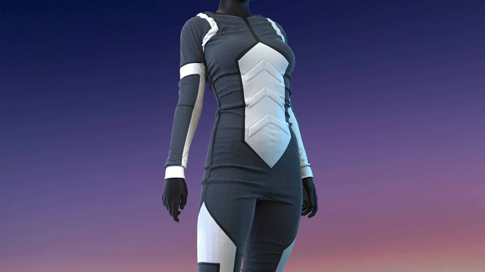 3D Female Sci-Fi suit - TurboSquid 1762048