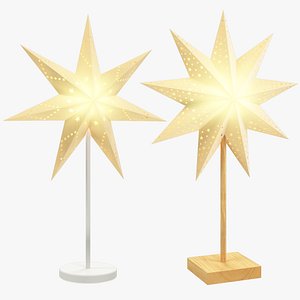 Standing Christmas Paper Stars Collection V2