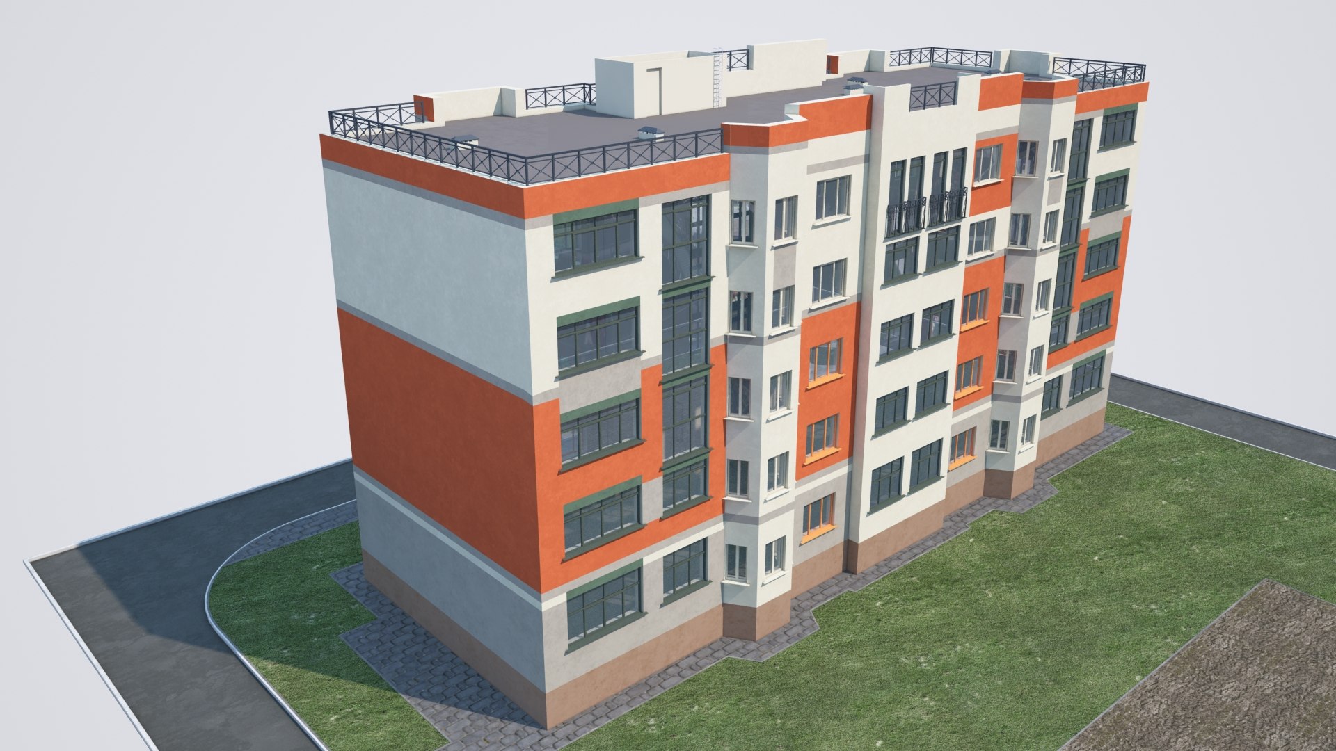 3D Building Landscape Model - TurboSquid 1354452