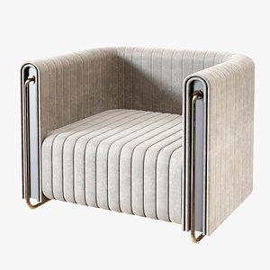 modern fabric arm chair 3D model