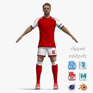 A-Pose Rigged Martin Odegaard 26-27 3D 3D