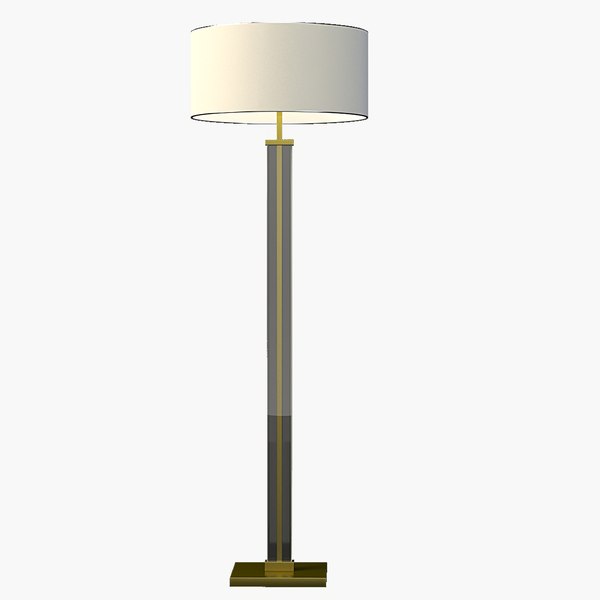 3D Restoration Hardware Juneau Sculptural Lounge Floor Lamp Shade model