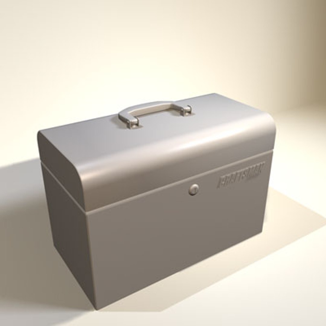 3d Model Red Tool Box 01