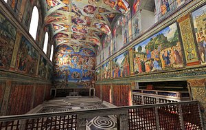 Sistine Chapel Interior Low Poly