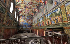 Sistine Chapel Interior Low Poly