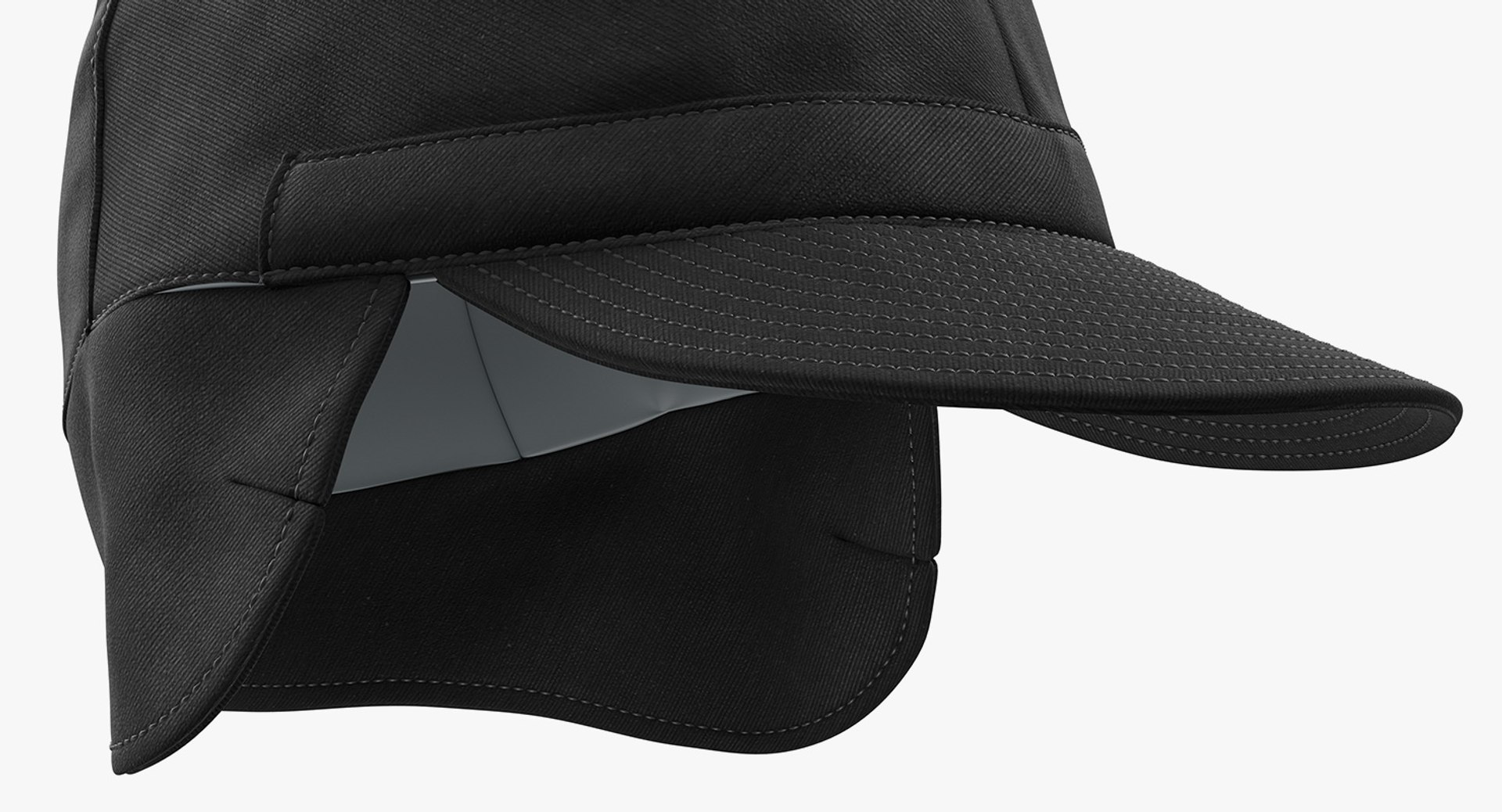3D black military field cap https://p.turbosquid.com/ts-thumb/z4/l7jvfP/2k0Od3D8/blackmilitaryfieldcapwithearflaps3dsmodel006/jpg/1550843941/1920x1080/fit_q87/604776155ecfa82e7c6687876ea5fac0b1dde79d/blackmilitaryfieldcapwithearflaps3dsmodel006.jpg