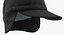 Black Military Field Cap with Earflaps