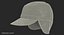 Black Military Field Cap with Earflaps