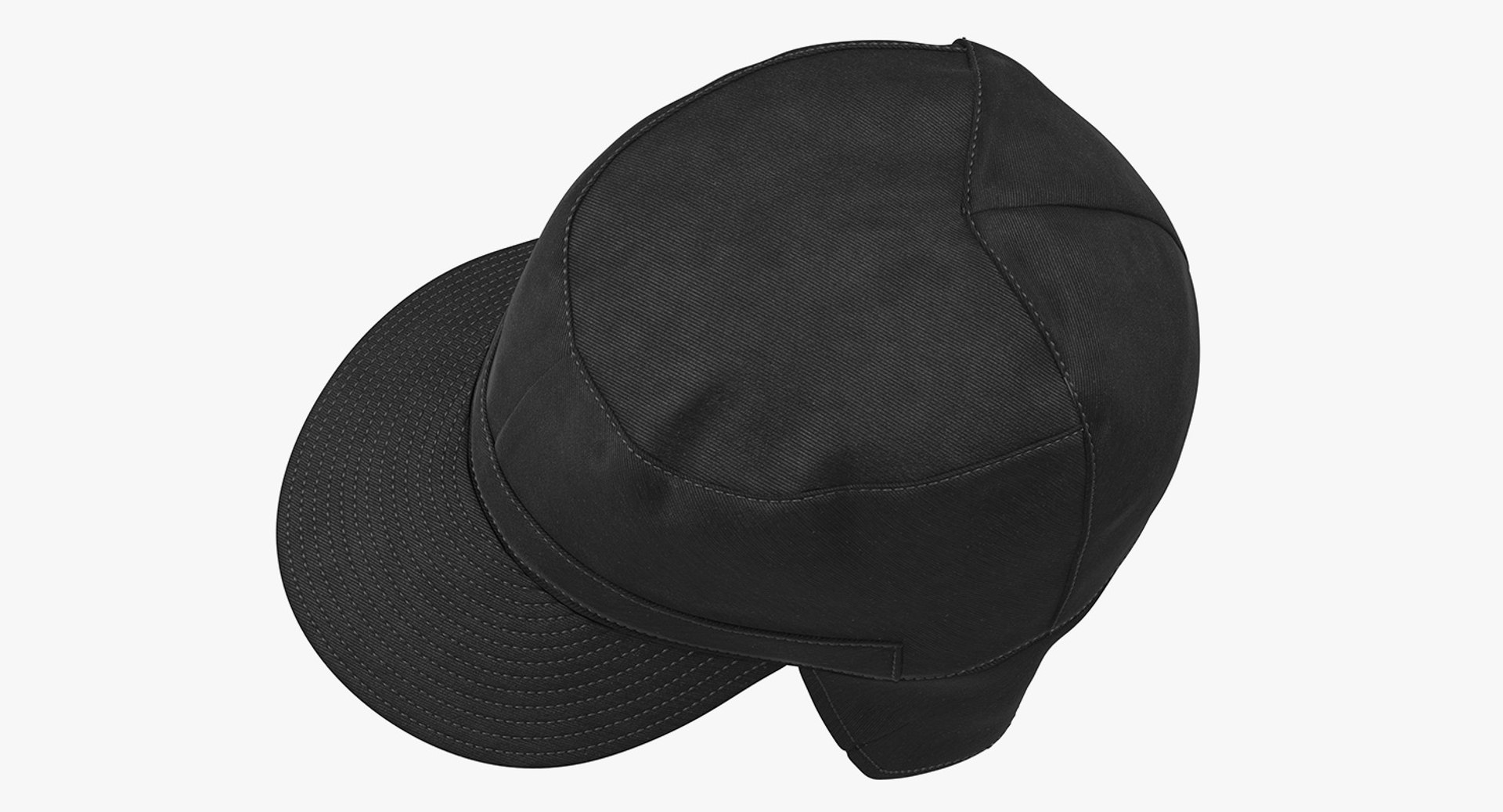 3D black military field cap https://p.turbosquid.com/ts-thumb/z4/l7jvfP/VH1R4fXi/blackmilitaryfieldcapwithearflaps3dsmodel009/jpg/1550843952/1920x1080/fit_q87/da737b43431f1bd36c82f0368681257cbc2f3a6e/blackmilitaryfieldcapwithearflaps3dsmodel009.jpg