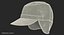 Black Military Field Cap with Earflaps