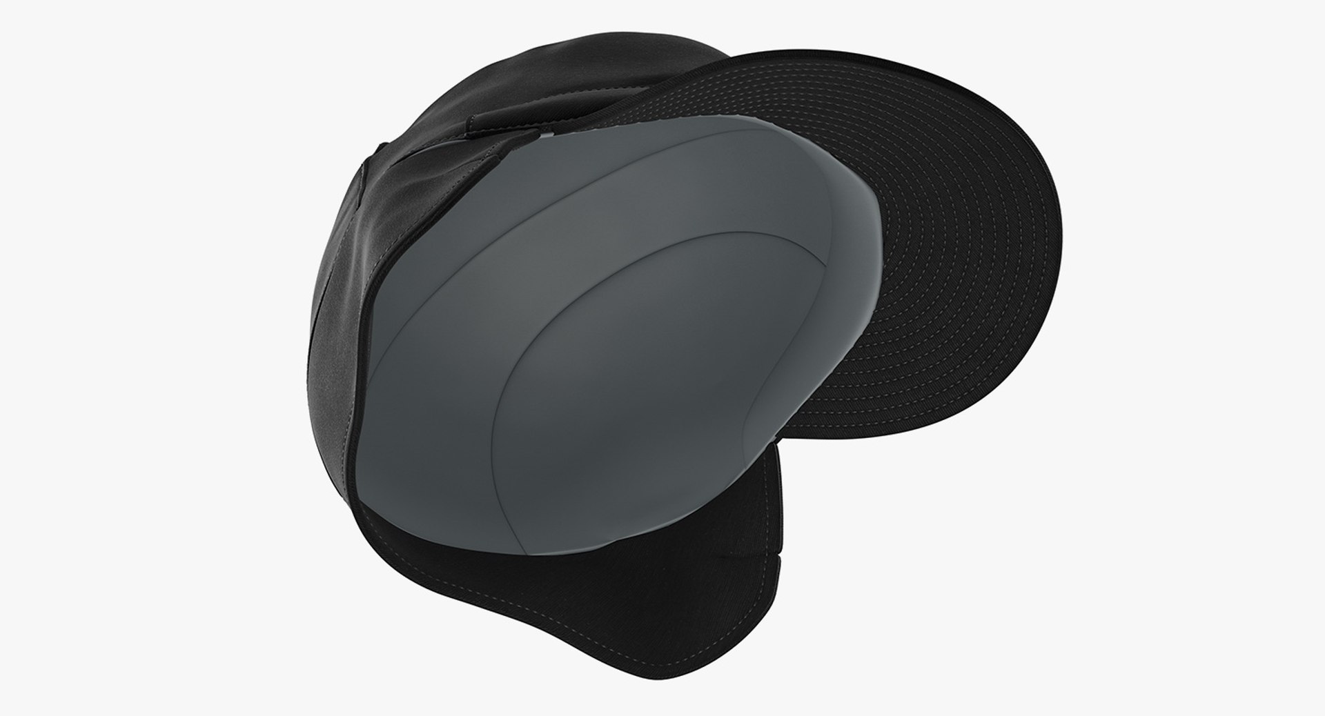 3D black military field cap - TurboSquid 1380880
