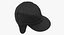 Black Military Field Cap with Earflaps