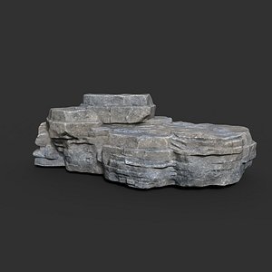 package polys cliff landscape mountain 3D model