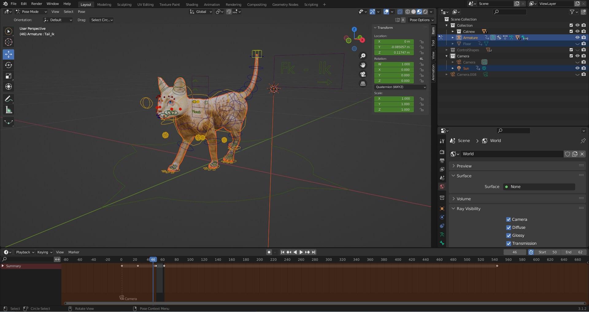 Cat White Rigged In Blender 3D Model - TurboSquid 1984541