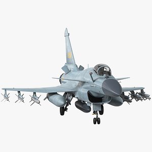 J-10 Fighter Jet Rigged for Maya 3D model