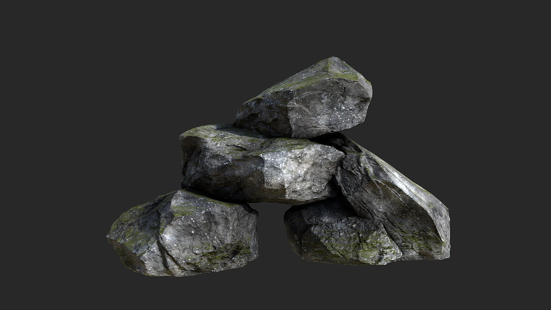 Mossy rocks 3D model - TurboSquid 1413948