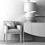 set furniture sofa chair 3D