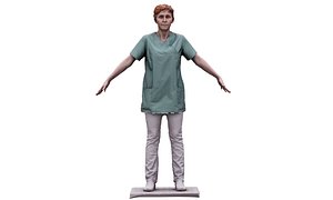 A Pose Base Scan Nurse Daya Jones 3D model