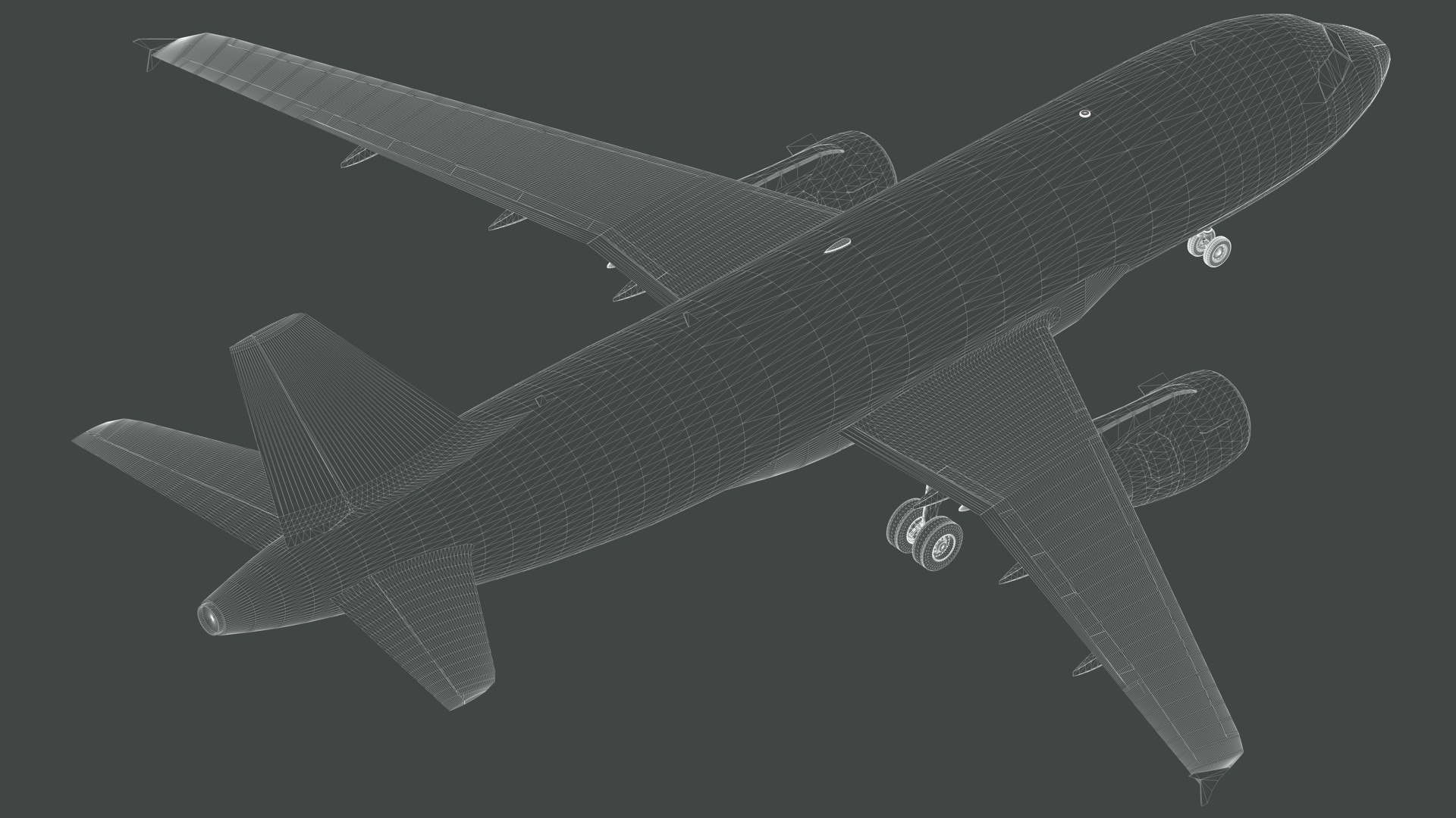 Airbus A319-114 Generic White 3d Model