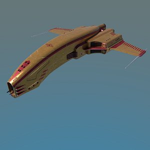 3D model spaceship dagger type 1