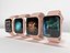 Apple Watch Series 4金色铝制表壳，配粉砂运动表带