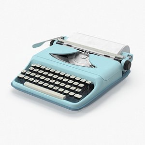 3d vintage typewriter model