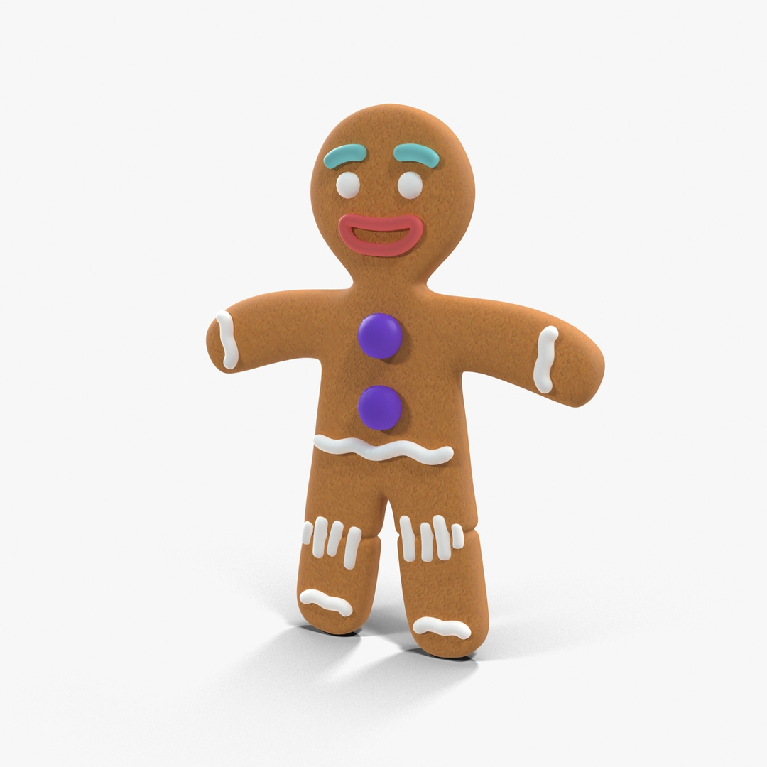 Gingerbread Man Static 3d Model