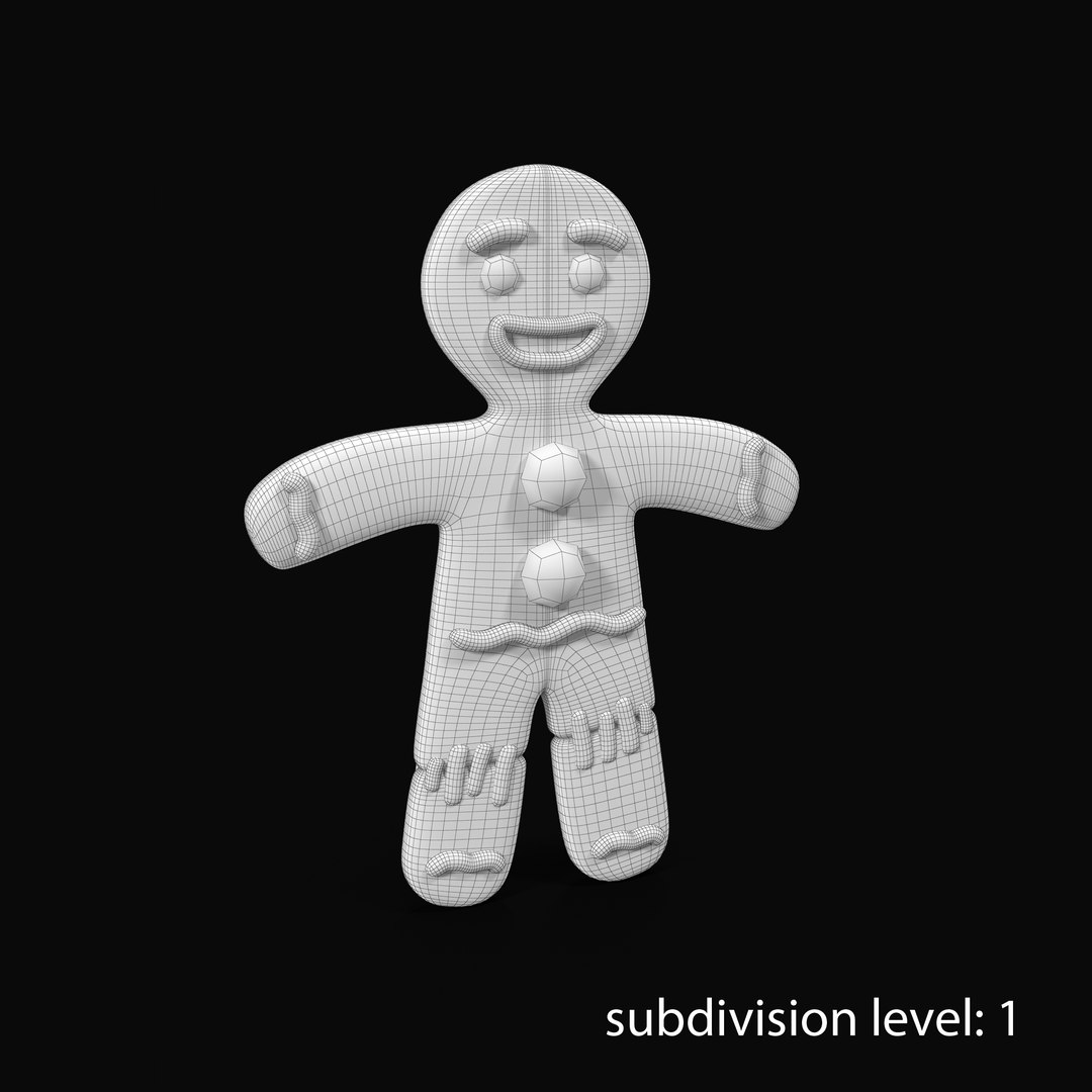 Gingerbread Man Static 3d Model