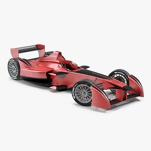Formula E Race Car Generic Rigged 3D Model