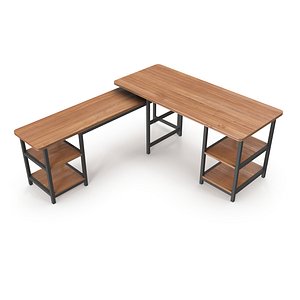 3D Modern Office Workstation Table