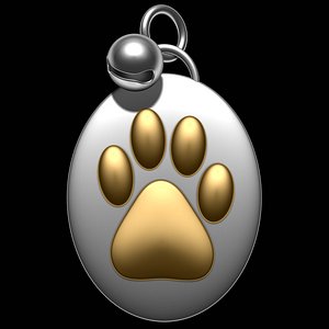 Pet Footprint Bell Pendant