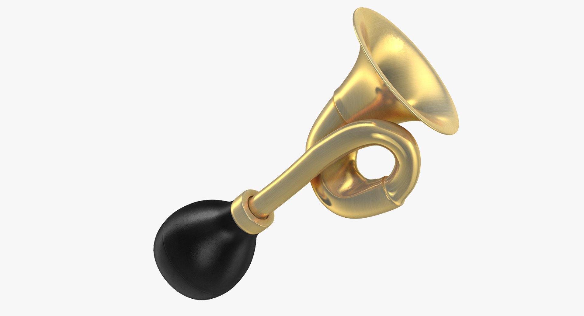 Brass Taxi Horn 3D model preview