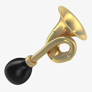 3D model brass taxi horn