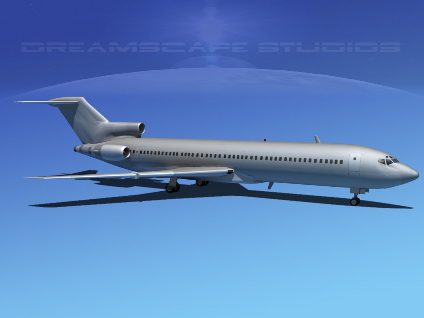 Airline Boeing 727 727-200 3d Model