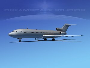 airline boeing 727 727-200 3d model
