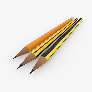 graphite pencils 3D model