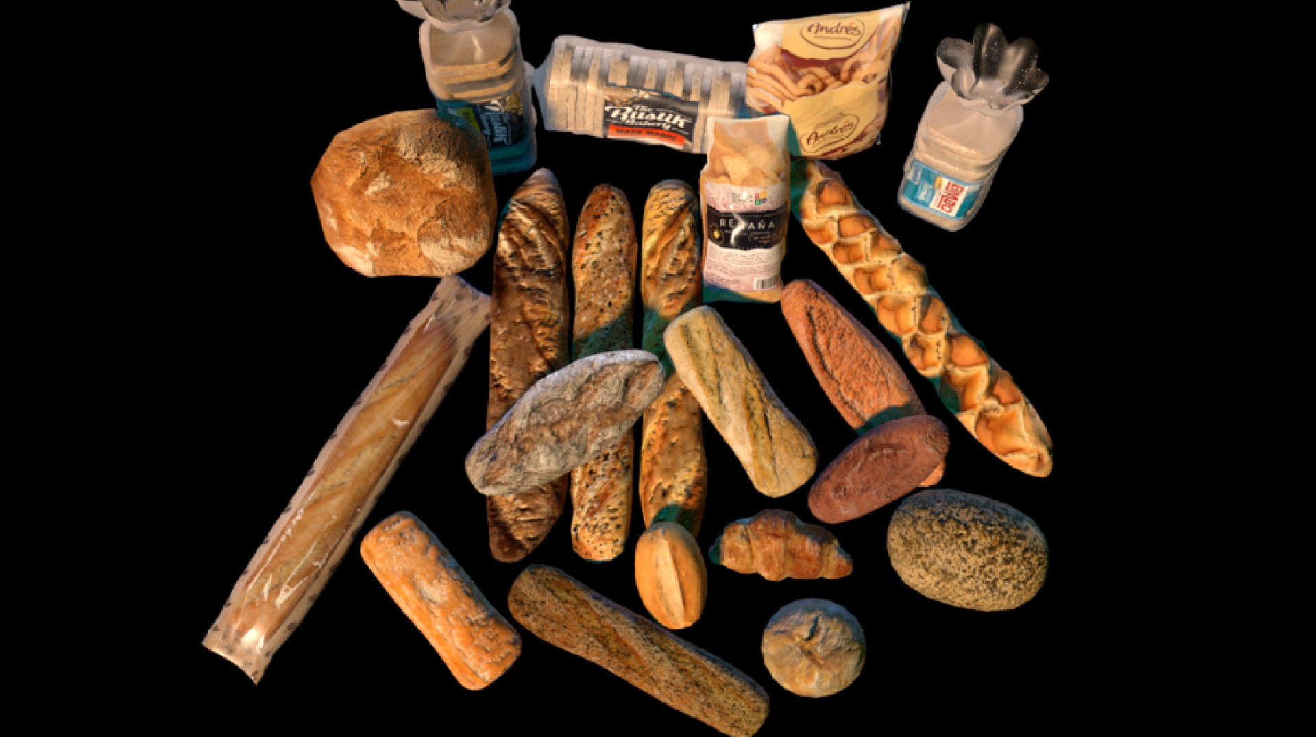3D bread loafs https://p.turbosquid.com/ts-thumb/z5/QXRgiD/nZZ0wRLI/panaderiassdds/png/1583169931/1920x1080/fit_q87/d9152f0d8223cf1cd3ba0caca22811c292a44dbc/panaderiassdds.jpg