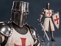 Templar Knight - Crusader Armor - Rigged