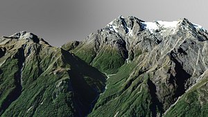 Mountain The Butler Range New Zealand model
