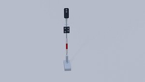 3D model Austrian railway light signal