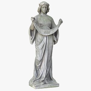 woman bunting statue 3D model