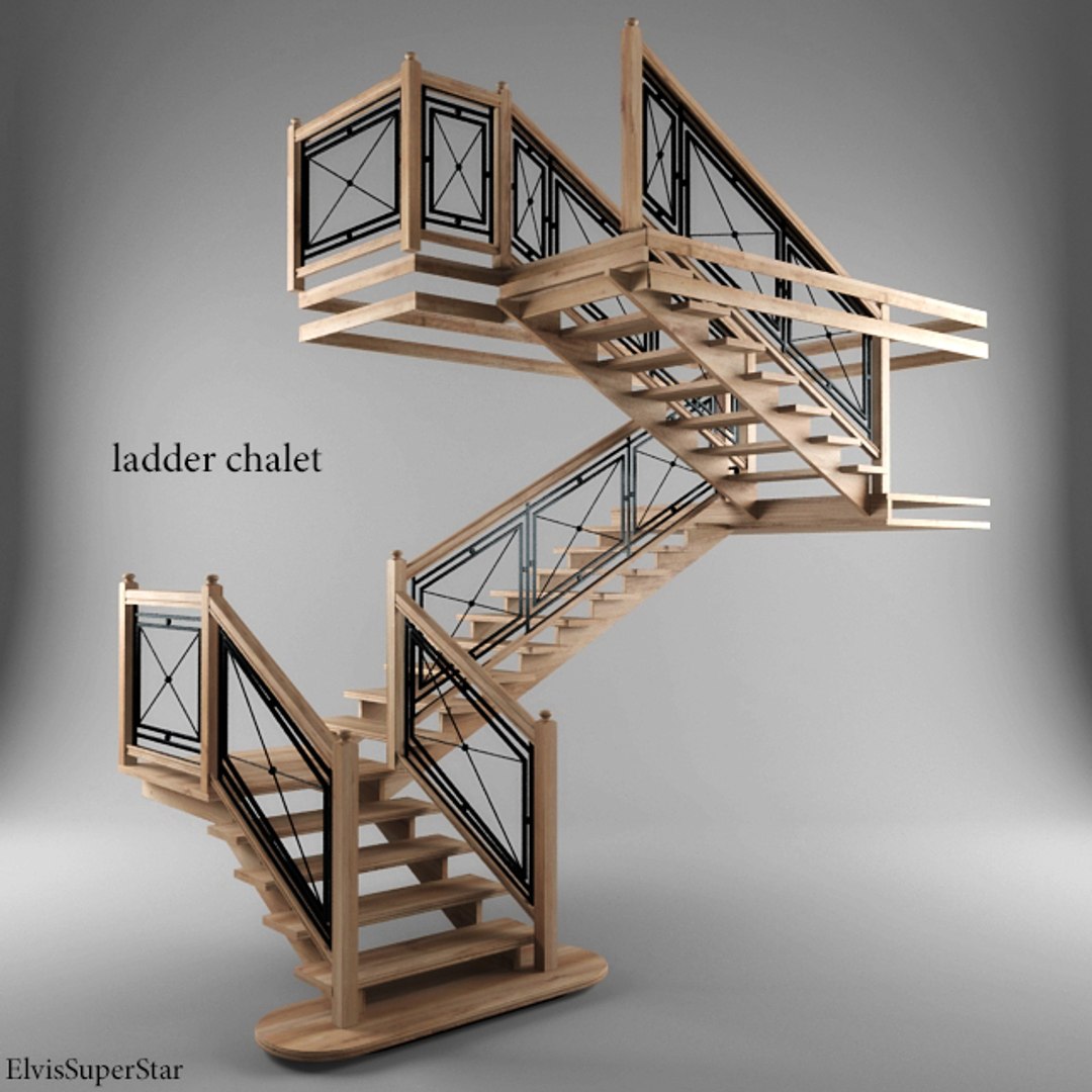 3D Ladder Chalet - TurboSquid 1331781