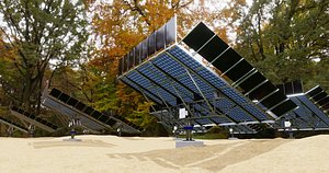 3D 48 kW Solar Tracker-2x4 Panel Layout-SOLAR-SIM V01-Mirror Supported model